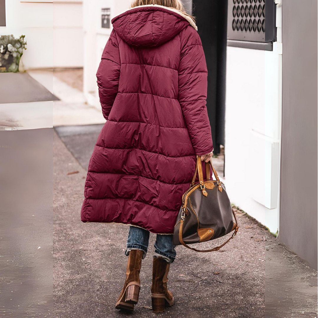 Emma  -Manteau portefeuille en laine mélangée