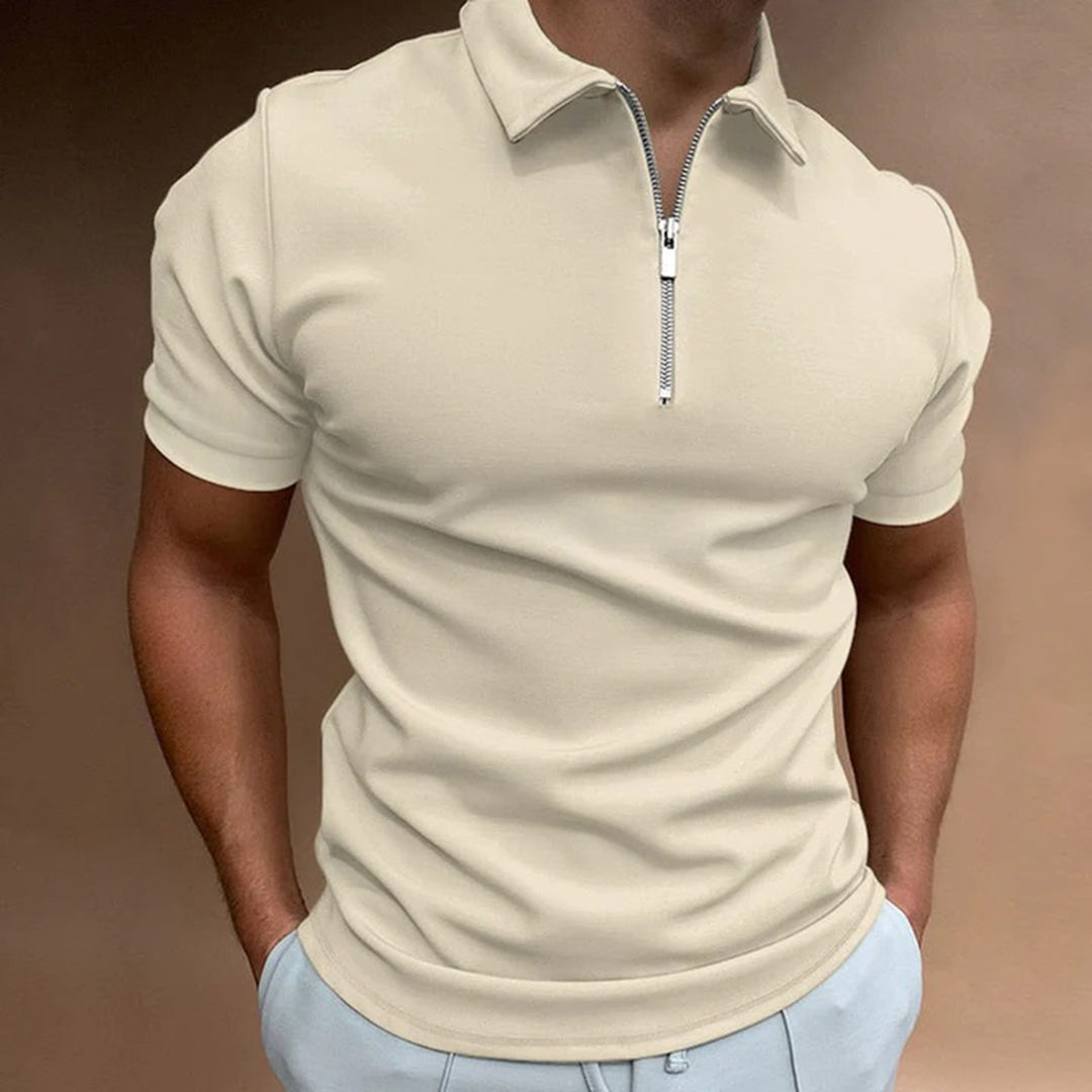 TJ | Casual Stretch Polo met Rits