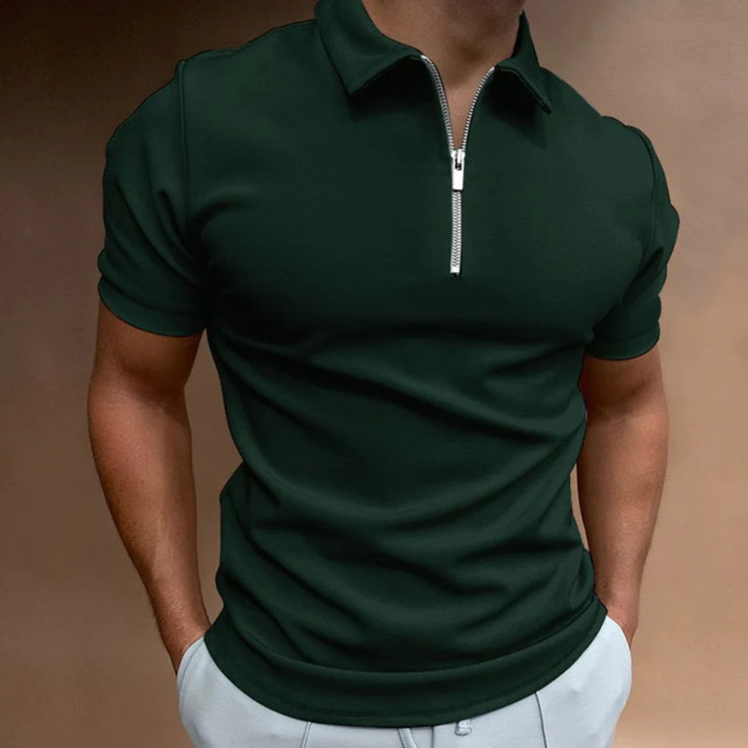 TJ | Casual Stretch Polo met Rits