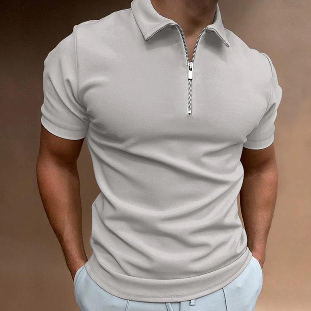 TJ | Casual Stretch Polo met Rits