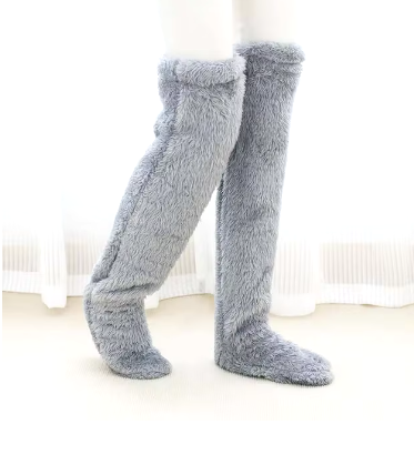 Eleanor - Chaussettes d’hiver en peluche jusqu’aux genoux