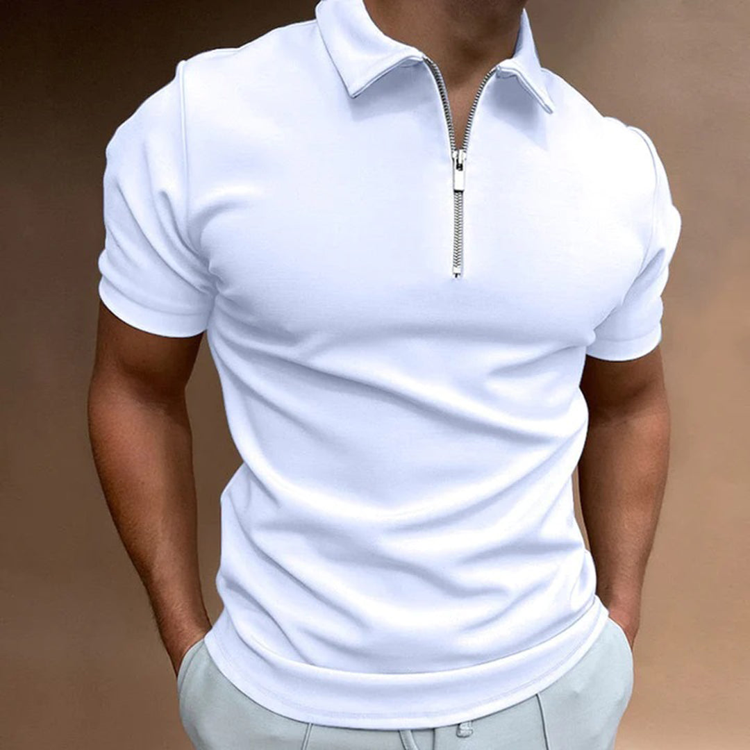 TJ | Casual Stretch Polo met Rits